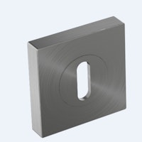 GRIFFWERK Außen-Rosetten Quadrat SIEGER DESIGN Edelstahl matt WC/BB