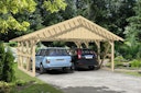 Vorschaubild Skan Holz Schwarzwald - Satteldach Doppelcarport Breite 684 cm