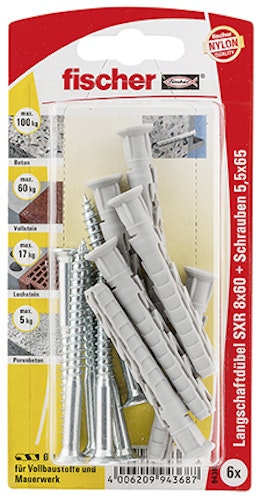 FISCHER Rahmendübel SXR 8x60 Z K (6 Stück)