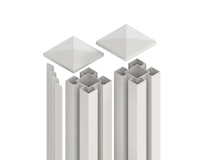 OSMO 2er-Set-Aluminiumpfosten Typ B - inkl. Pfostenkappe und 4 AbdeckleistenZubehörbild