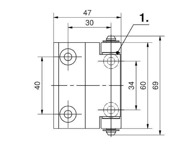KGT Ersatzteil Metallscharnier (Ersatz für KGT-Kunststoffscharnier)