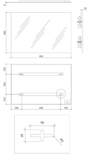 Ximax Infrarotheizkörper GLAS Paneel schwarz
