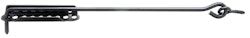 Alberts® Sturmhaken,mit Feststellplatte,KTL sw,z.Einschrauben,Länge 400mm