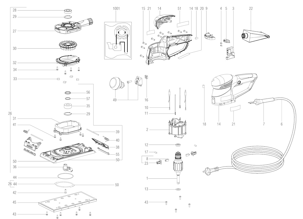 Explosionszeichnung Ersatzteile