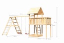 Vorschaubild Akubi Kinderspielturm Lotti inkl. Doppelschaukelklettergerüst und Anbauplattform