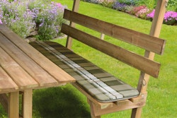 Weka Sitzpolster kariert 2er Set für Sitzlaube 662