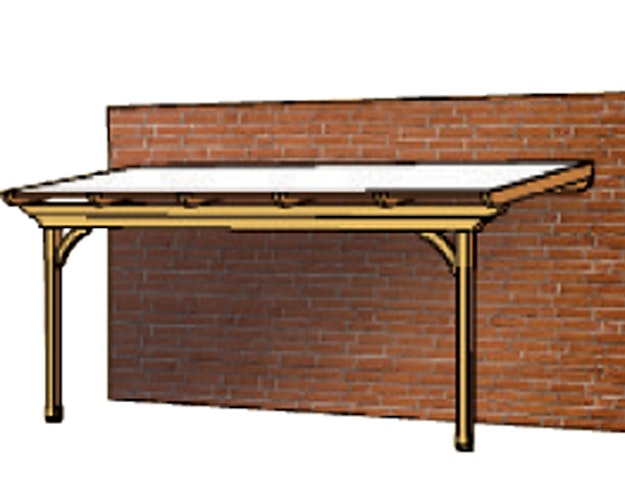 Skan Holz Terrassenüberdachung Ravenna o. Mittelpfosten Breite 541 cm aus Douglasie