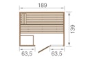Vorschaubild Weka Sauna Valida Gr. 2 mit Glastür + Fenster - Massivholzsauna 38 mm