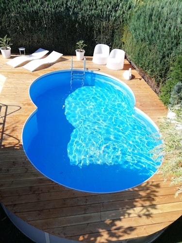 Summer Fun Stahlwandpool Set Exklusiv CANNES Achtform 625 x 360 x 150 cm