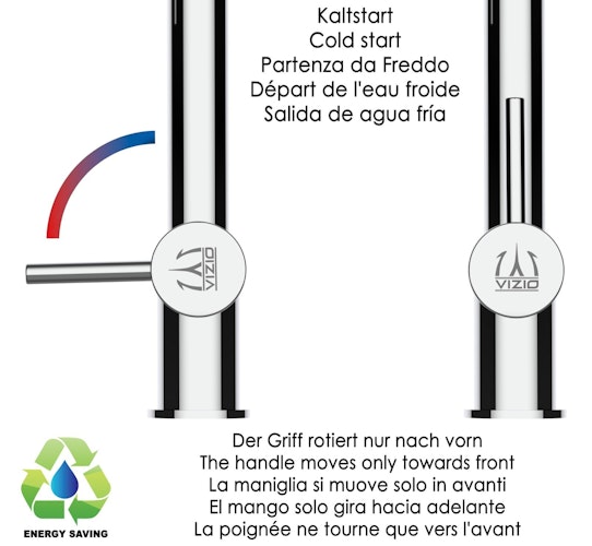 Wasserhahn Vorfenster Küchenarmatur, Umklappbar 4,5 CM, mit 360° schwenkbarem L-Auslauf, Verchromt