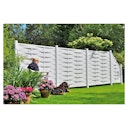 Vorschaubild T&J LIGHTLINE KS-Lamellenzaun 90 x 180/90 cm, Ecke rechts, weiß