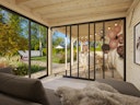 Vorschaubild Palmako Gartenhaus Connect Lenna 24,9 m² Set 715 Slide Plus mit Isolierglas-Schiebetüren - 28 mm