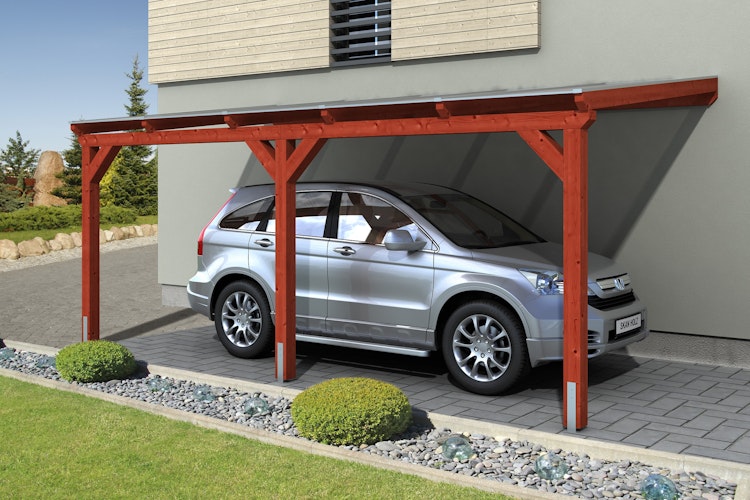 Skan Holz Wandanbau-Carport Vogtland 300 x 541 cm