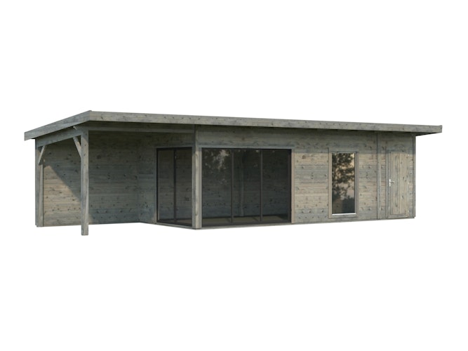 Palmako Gartenhaus Andrea 21,1 + 7,9 m² Slide - 44 mm