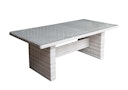Vorschaubild Garden Pleasure Gartenmöbel Set DIJON / AMELIA, Tisch 200 x 100 + 6 Hochlehner, Aluminium Anthrazit / Polyrattan Champagner / Kissen 100 % Polyester Creme