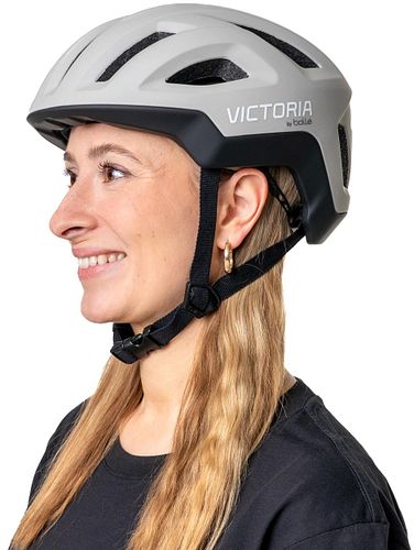 Victoria React LED Helm 55-59 cm weiß, grau, schwarz