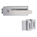 Vorschaubild Griffwerk Glastürbeschlag PURISTO S mit Griff AVUS smart2lock Flüster 3-tlg. Bänder VAYA 291 AVUS Samtgrau
