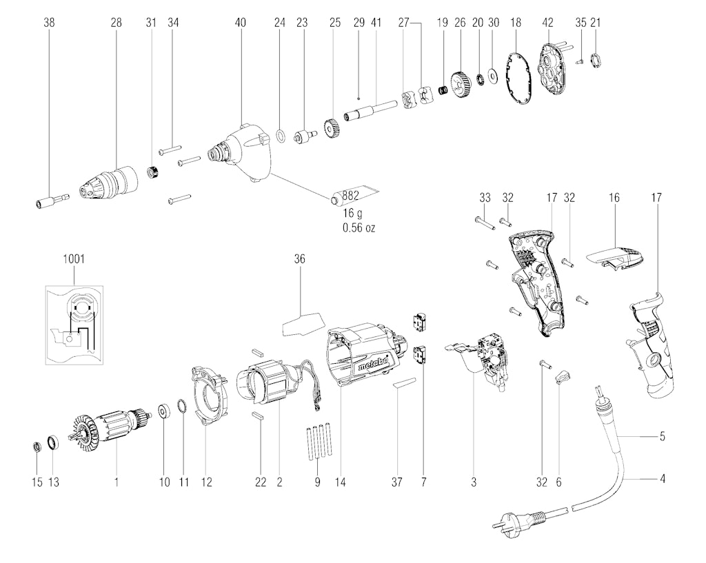 Explosionszeichnung Ersatzteile