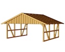 Vorschaubild Skan Holz Schwarzwald - Satteldach Doppelcarport Breite 684 cm