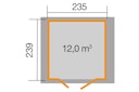 Vorschaubild Weka Gartenhaus 224 A inkl. moderner Design-Doppeltür - 21 mm