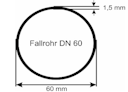 Vorschaubild Fallrohr DN 60 100 cm braun