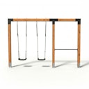 Vorschaubild EXIT Linea Robust 110 Holz-Doppel-Schaukel mit Reckstange