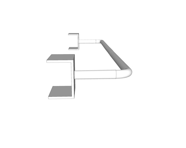 WWOO Edelstahl Handtuchhalter (40 x 6,5 cm)