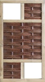 T&J LABO-3D Weidengeflechtzaun 94x180 2 Fenster oben+untenZubehörbild