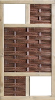 T&J LABO-3D Weidengeflechtzaun 94x180 2 Fenster oben+unten