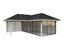 Vorschaubild Palmako Pavillon Bianca 24,9 m² Set 514 Slide Plus mit Isolierglas-Schiebetüren