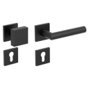 Vorschaubild Griffwerk Wechselgarnitur VAYA 128 LUCIA fast2fix Fast2Fix GK3 Rosetten eckig Profilzylinder Graphitschwarz