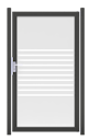 Vorschaubild GroJa Ambiente Einzeltor 100 x 180 cm mit Alurahmen Anthrazit DB 703