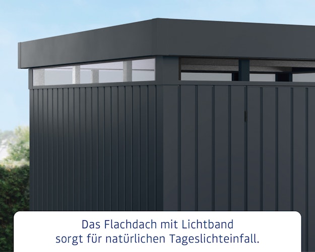 Hörmann Metall-Gerätehaus EcoStar EuroLine EFD mit Flachdach