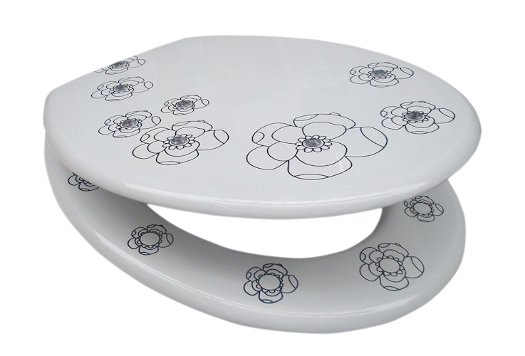 Holzkern WC-Sitz WHITE FLOWER