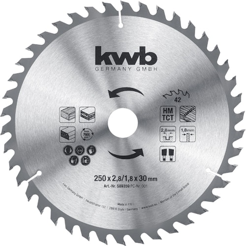 kwb Bk-Sägebl.HM Ø250x30 Z42 589359