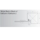 Vorschaubild Infraworld Saunatür Basis 2 mit Holzrahmen und Türgriff - 6 mm ESG