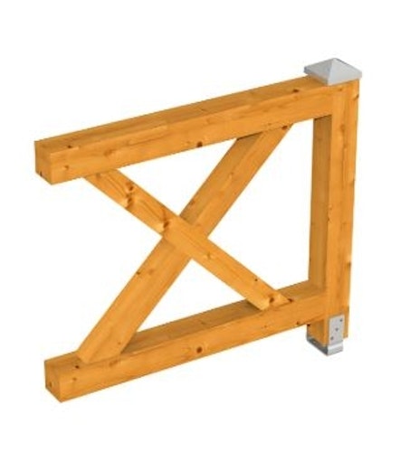 Skan Holz Brüstung Andreaskreuz zu Pavillon Cannes / Orleans