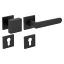 Vorschaubild Griffwerk Wechselgarnitur VAYA 291 AVUS fast2fix Fast2Fix  Rosetten eckig Knopf SQUARE Graphitschwarz R