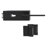 Griffwerk PURISTO S -Graphitschwarz Ganzglastürbeschlagset -3-teiliger Bandsatz -mit Griff DESM LEAF LIGHT -GSC -PZ