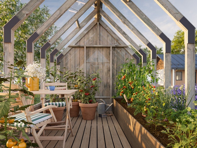 Palmako Glas- & Gerätehaus Emilia 8,2 + 4,0 m² - 18 mm