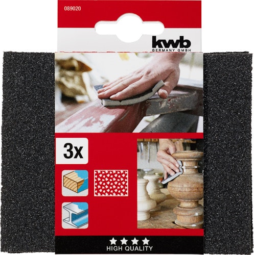 kwb 3 Schleifschwämme mittel 89020