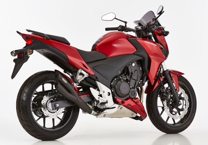 HURRIC SLIP-ON Schalldämpfer Pro 2 Edelstahl beschichtet für HONDA CB500F,CB500X