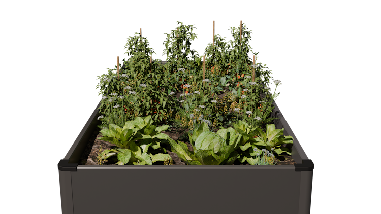 GroJa Lumino Stecksystem Hochbeet 150 x 70 x 75 cm Anthrazit DB 703