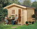 Vorschaubild Weka Gartenhaus Premium28 FT mit Vordach (20 cm) - 28 mm