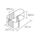 Vorschaubild Vitavia Erweiterung "Curve" für Hochbeet Terra Basic Höhe 86 cm