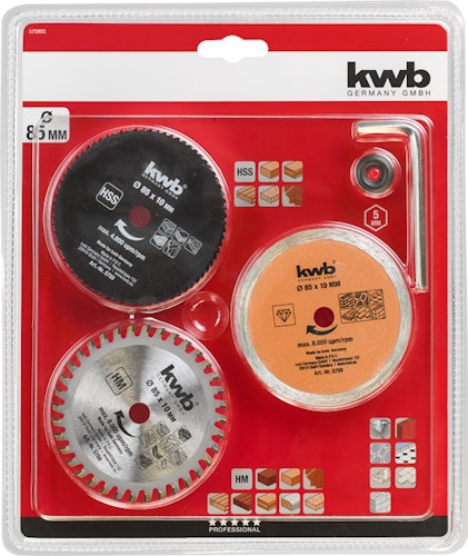 kwb Mini-Kreissäge Set 5tlg 575905
