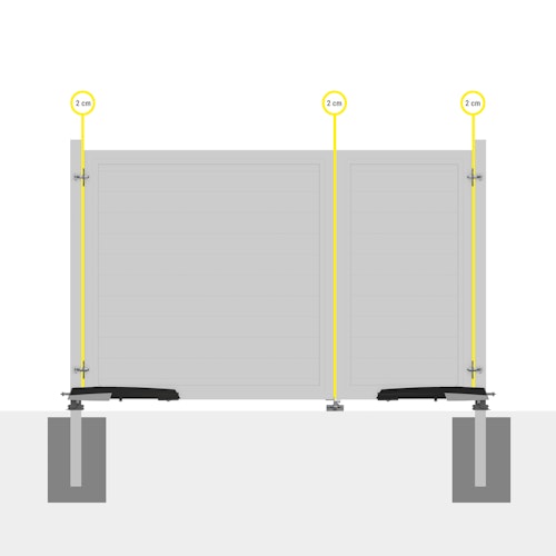 TraumGarten SYSTEM BOARD XL Doppeltor auf Maß mit E-Antrieb