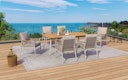 Vorschaubild Garden Pleasure Gartenmöbel Set TULUM, Tisch 180 x 90 + 6 Sessel, Alu Sandbeige / Nonwood / Rope Beige / Kissen 100 % Polyester Beige