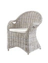 Vorschaubild Garden Pleasure Tischgruppe FREMONT / BREST, Tisch Ø 110 + 4 Sessel, Akazie / Kubu Rattan / Kissen 100 % Polyester