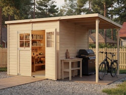 Bertilo Element-Gartenhaus Alster 4 Plus XL natural - 19 mm